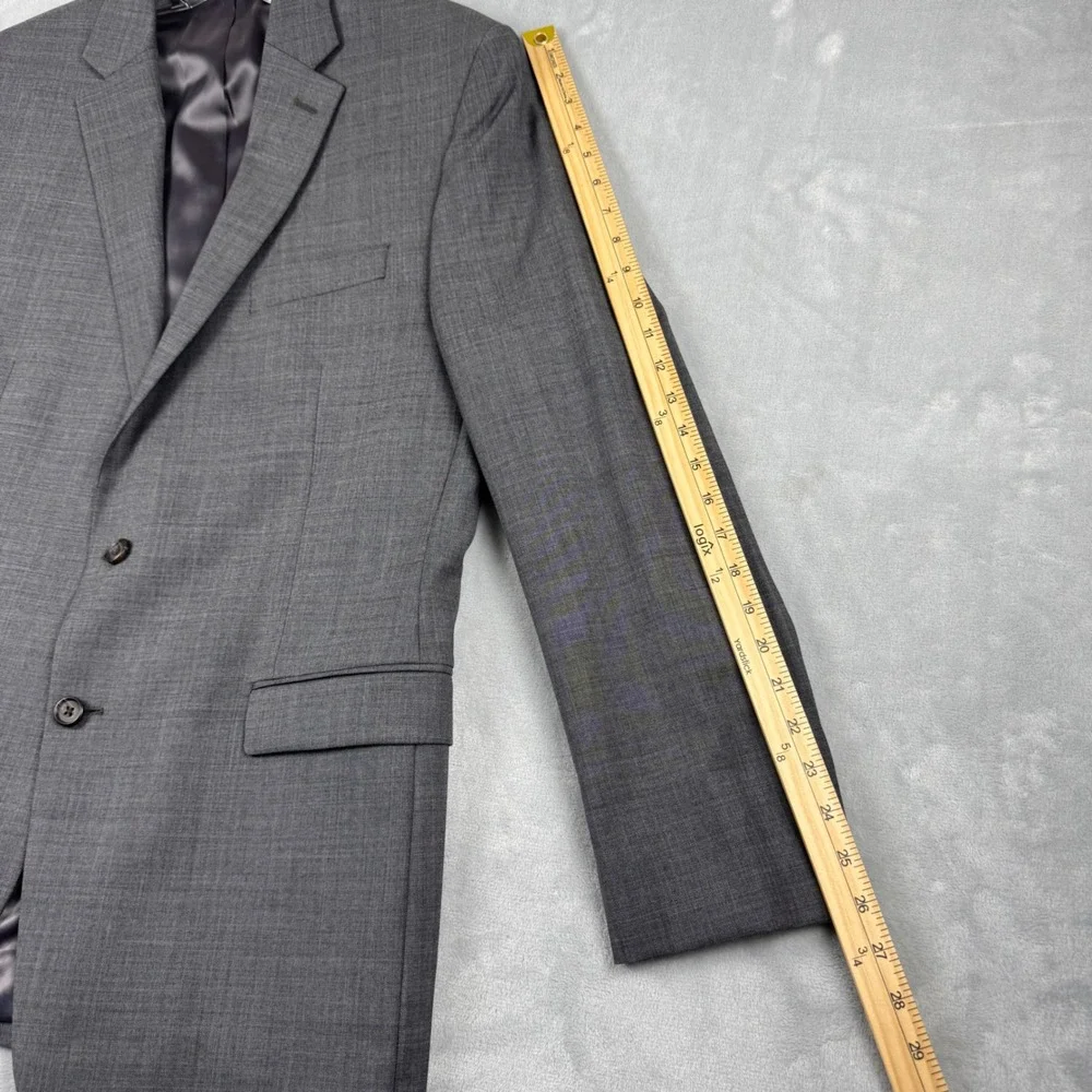 Lauren Ralph Lauren Mens Grey‎ 100% Wool Two Button Classic Sport Coat Size 42L